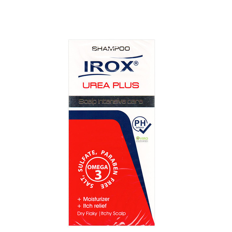 شامپو مو ایروکس مدل Urea Plus حجم 200 میلیلیتر، درمانی، ضد خارش، مرطوبکننده، مناسب انواع مو